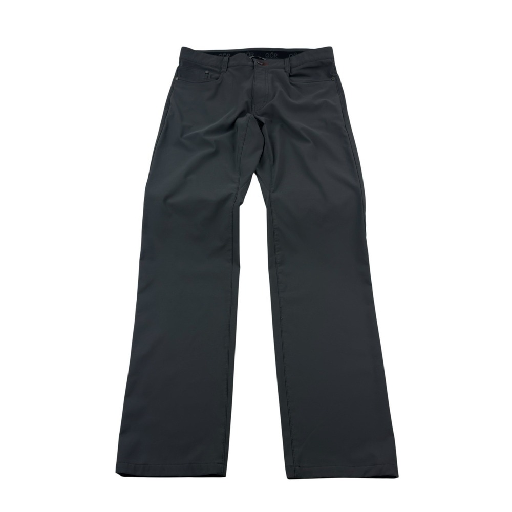 QOR Gray Polyester Spandex Active‎ Stretch Reflective 5 Pocket Pants Men's 34x34